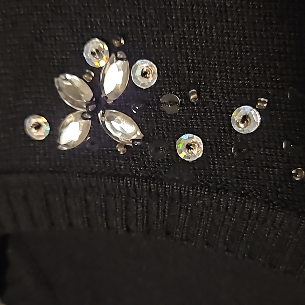 Croft & Barrow Rhinestone Embellished Sweater - Picture 4 of 9